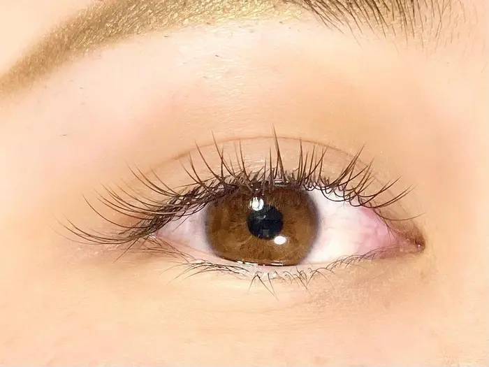 ダークブラウンカーキブラウン Go Today Shaire Salon所属 青木 杏奈のマツエクデザイン ミニモ