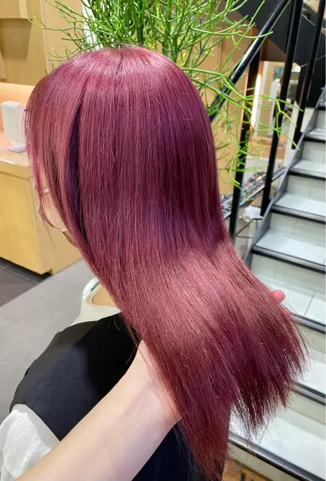 チェリーピンク 暖色カラー Zest吉祥寺店所属 艶カラー 髪質改善 萩原実那子のヘアカタログ ミニモ