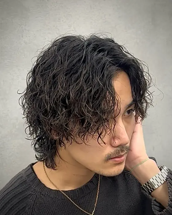 縦落ちウルフパーマ