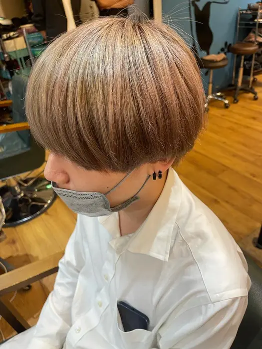 ミルクティーマッシュ メンズのミルクティーカラーです Agu Hair Link千葉所属 山田 津紀加のヘアカタログ ミニモ