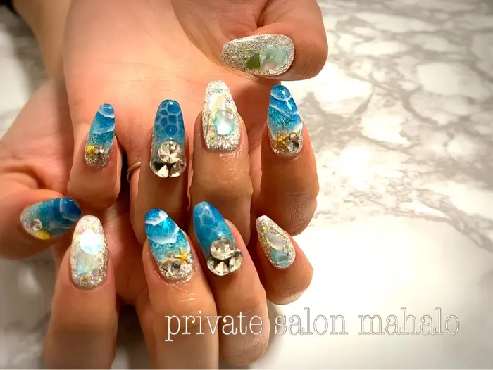 海ネイル Nail Salon Mahalo所属 齊藤 沙也香のネイルデザイン ミニモ