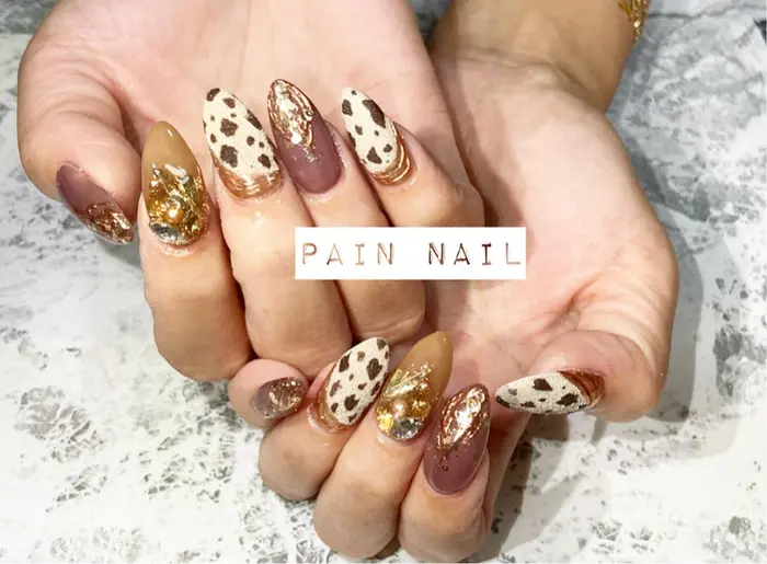 ボアネイルやりたい方はお声かけください Pain Nail所属 自宅ネイル Painのネイルデザイン ミニモ