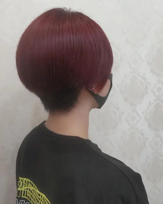 赤髪マッシュ Flair Chocolat 上大岡駅前店所属 ショートヘア いとうせなのヘアカタログ ミニモ