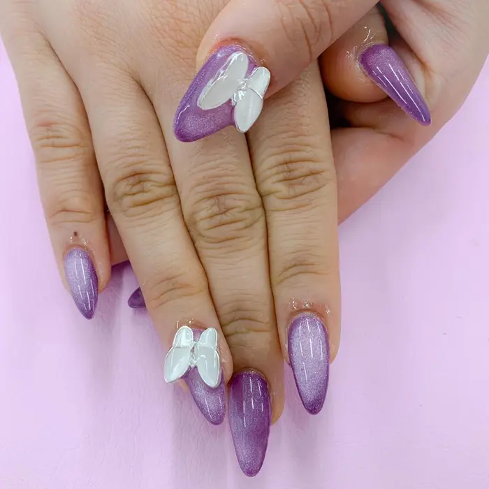 マグネット 500円 蝶パーツ1つ300円 Chiara Nail所属 S Nailのネイルデザイン ミニモ