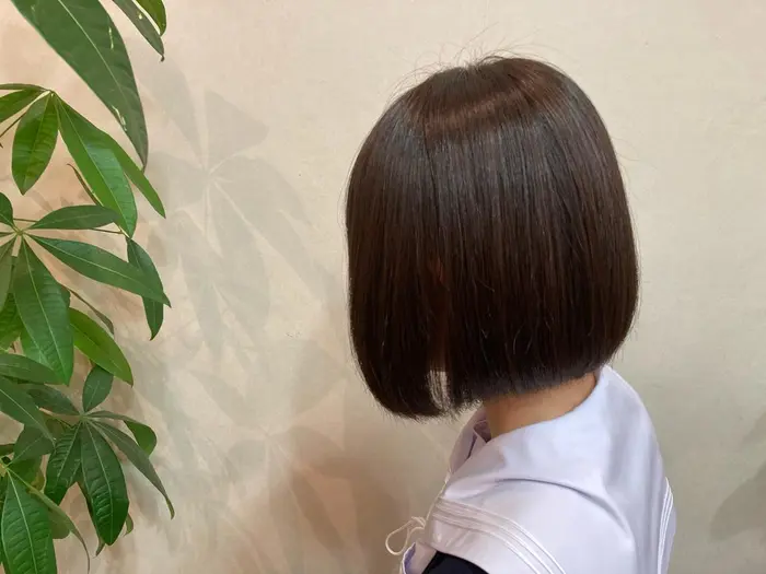 縮毛矯正で作るボブ サラサラツヤツヤ Grand須磨店所属 金山 夏海のヘアカタログ ミニモ