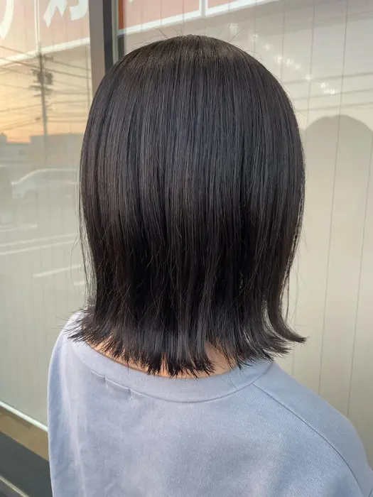 カットモデルのお客様 胸上ラインから肩ラインにバッサリ この長さの外ハネ可愛い リルフェアリー磐田店所属 リルフェアリー ユウカのヘアカタログ ミニモ