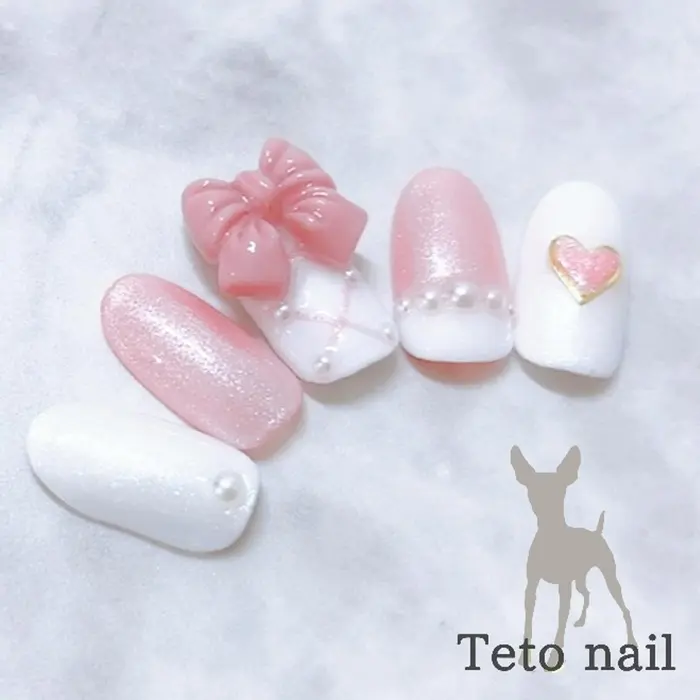 ガーリーネイル ネイルデザイン マグネットネイル トレンドネイル ジェルネイルデザイン Teto Nail 錦糸町店所属 Teto Nail 錦糸町店のネイルデザイン ミニモ