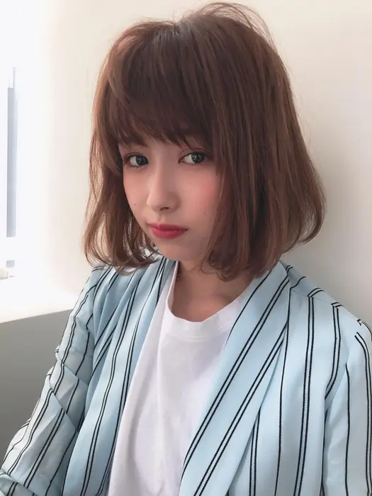 低温デジタルパーマをトップから大きく 前髪も自然にボリュームを出したり 流したり自由自在です Goofytokyo銀座所属 ショート ボブ銀座 No1渋谷トモヒロのヘアカタログ ミニモ