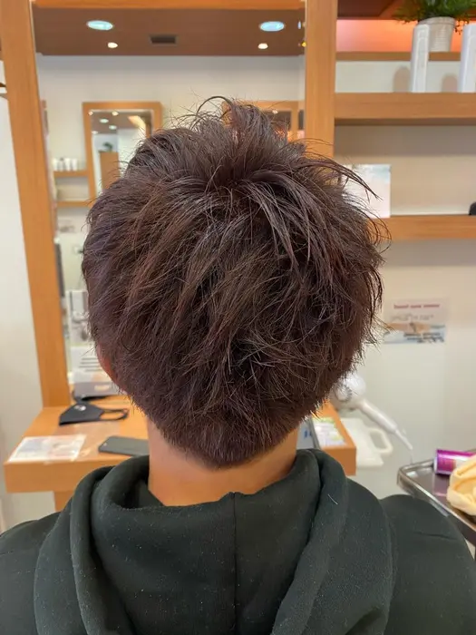 メンズ ツーブロ レッドブラウン Mode K S所属 Mode K S 吉川恵理のヘアカタログ ミニモ