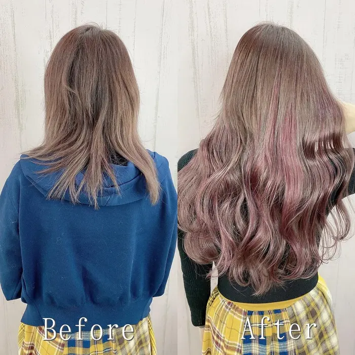 人気の赤系のカラーは 光が当たったとき綺麗なツヤが出ます 派手すぎず可愛い シールエクステ 札幌 エクステ カラー専門店あるじゃんすー札幌店 Total Beauty Salon 所属 あるじゃんすー 札幌店のヘアカタログ ミニモ