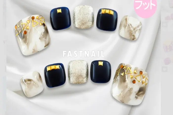 8 800円フットデザイン Fastnail渋谷店 ファストネイル 所属 Fastnail 渋谷店のネイル デザイン ミニモ