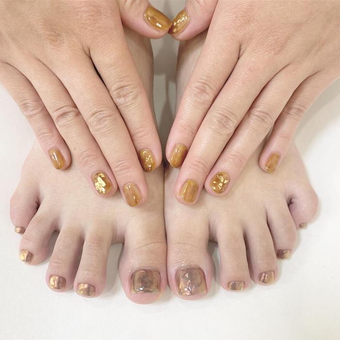 ハンドフット同時施術可能です Minami Nail宮益坂店所属 田舎からでてきた Ryokoのネイルデザイン ミニモ