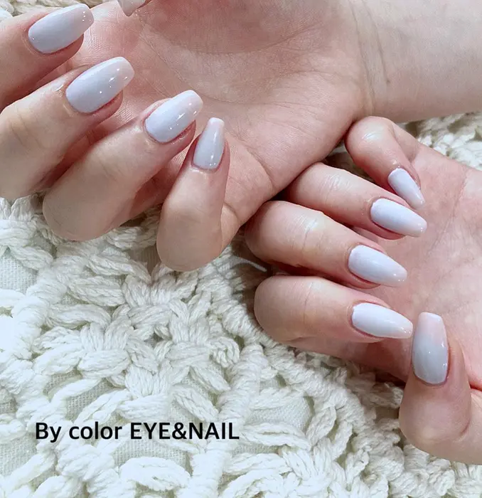 淡いカラーのダブルグラデーション 韓国っぽくて可愛い 明石市太寺大野町27 By Color Eye Nail所属 Yu Kaのネイル デザイン ミニモ