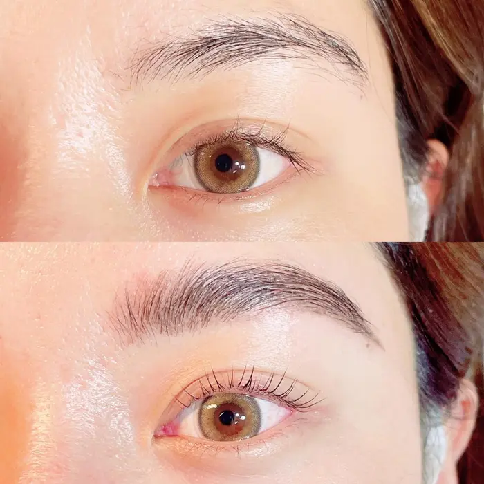 デザインラッシュリフト パンダロッドs Hbl Hollywoodbrowlift H Miel所属 Miel ミエルのマツエクデザイン ミニモ