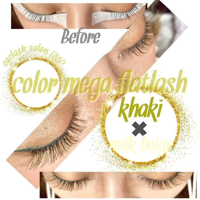 ただいま夏に人気のカラーフラットラッシュメガフラットラッシュで楽しめます2色mix Okです Eyelash Salon Loop所属 Eyelash Saronloopꨄのマツエクデザイン ミニモ