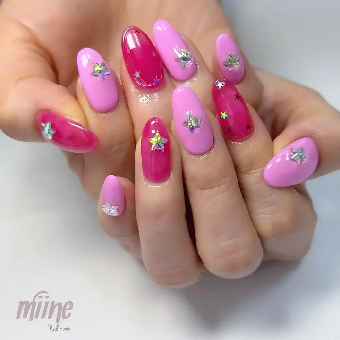 𝗦𝗽𝗿𝗶𝗻𝗴 𝗣 𝗜 𝗡 𝗞 やっぱりバービーなpinkって可愛い Nailroom Nail Room Miine 所属 福元 あづさのネイルデザイン ミニモ