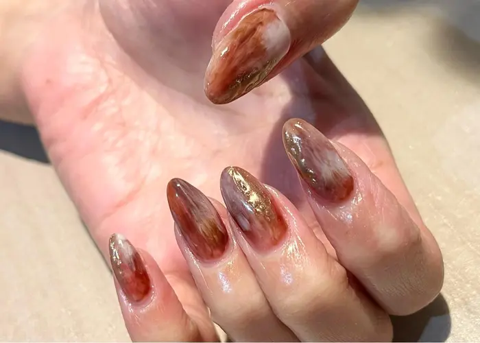 ニュアンスネイル 大阪ネイル 心斎橋ネイル パラジェル ジェルネイル クリアネイル シンプル Nail Salon Mieux所属 Mieux Izumiのネイルデザイン ミニモ