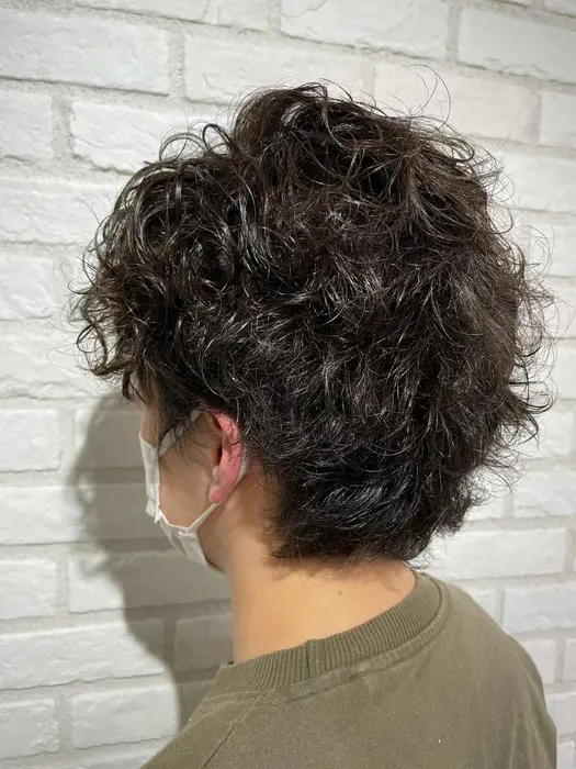 メンズウルフ無造作パーマ Ash稲田堤店所属 Ash星野 飛雄馬のヘアカタログ ミニモ