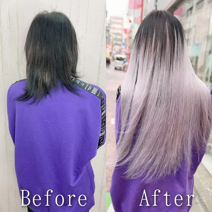 外国人風のホワイトラベンダー ストリート系のカジュアルファッションによく似合います エクステ 名古 エクステ専門店あるじゃんすー名古屋店所属 エクステカラー専門 あるじゃんすー名古屋のヘアカタログ ミニモ