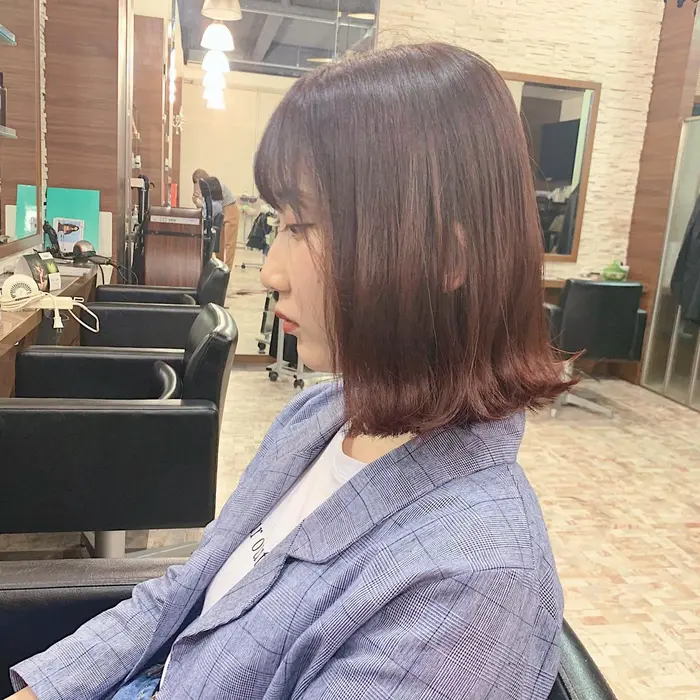 韓国ヘア 重ため外ハネにできるように Daisy所属 ちぢわ ゆきのヘアカタログ ミニモ