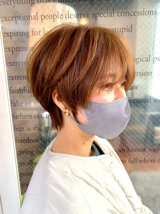 くびれショート お客様の理想と雰囲気に合わせて 輪郭と骨格に合ったショートヘアにさせて Velvet Hair所属 園 冬稀のヘアカタログ ミニモ