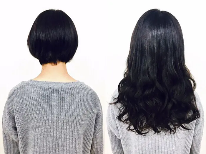 長さ 胸が隠れる長さシールエクステ90枚ショートボブの方でもご安心下さい あるじゃんすー小倉店所属 あるじゃんすー 小倉店のヘアカタログ ミニモ