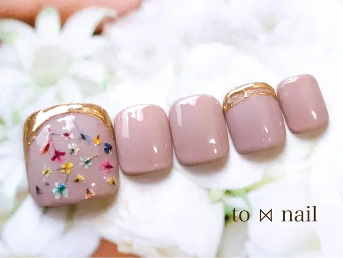 押し花 アクセサリーネイル 三田市ネイルサロン 三田市ネイル 三田市自宅ネイルサロン 三田市 To Nail所属 安藤 智子のネイル デザイン ミニモ