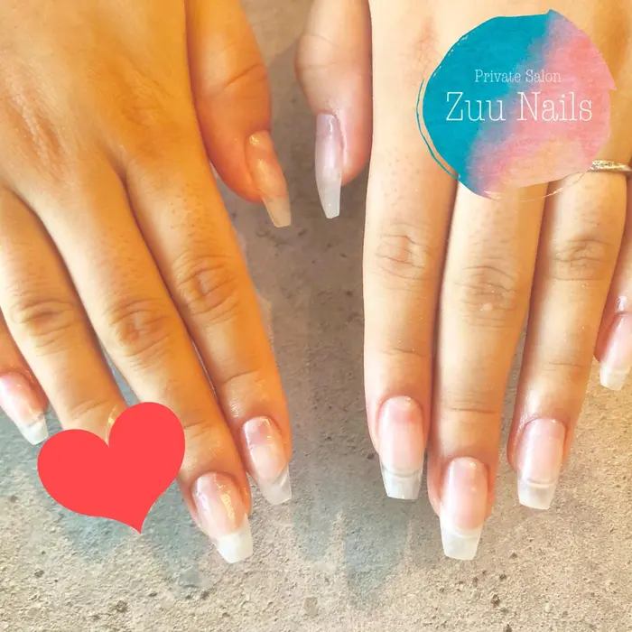長さだしのみでご来店のお客様 明日お友達の練習モデルをされるとのことで 長さだしのみ で Private Salon Zuu Nails所属 Zuu Nails ヤマモトのネイルデザイン ミニモ