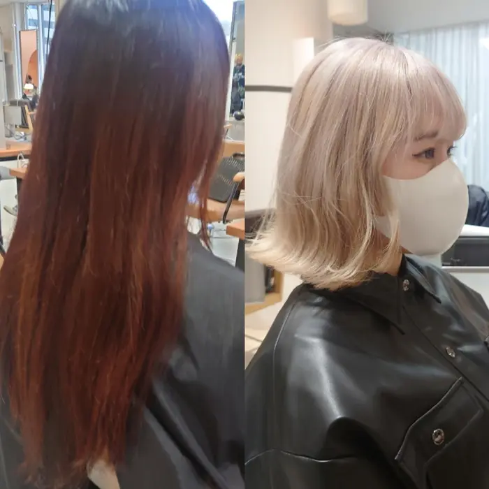 黒染め履歴を2ブリーチでホワイトヘアに Welring Hair Salon所属 艶髪ブリーチ職人 井手正康のヘアカタログ ミニモ