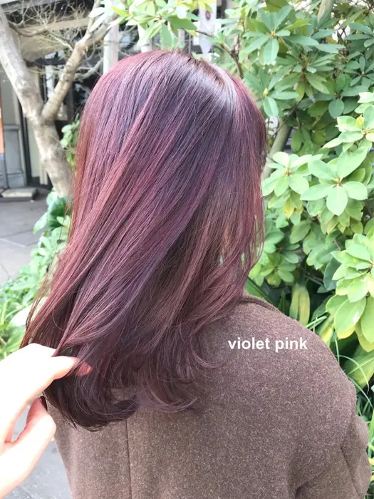 ケアブリーチ1回 バイオレットピンクカラー Jeno所属 上村 綾子のヘアカタログ ミニモ