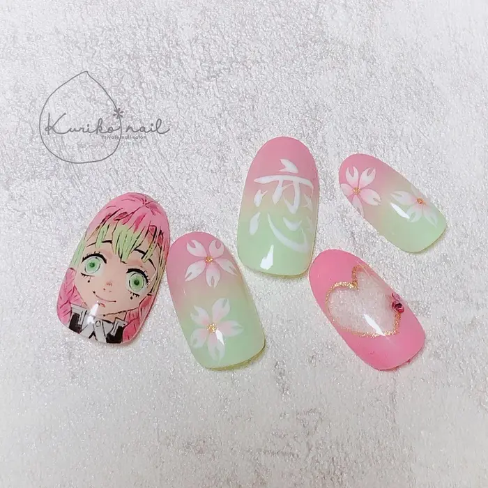 蜜璃ちゃんネイル 桜木町ネイルサロンkuriko Nail所属 Kuriko Nailのネイルデザイン ミニモ