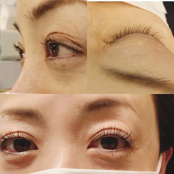 パリジェンヌ ラッシュリフトは自まつ毛の最大変化を楽しむのも良いですが その上にさらにマツエクをする Elysian Beauty Salon所属 岡部 れんかのマツエクデザイン ミニモ