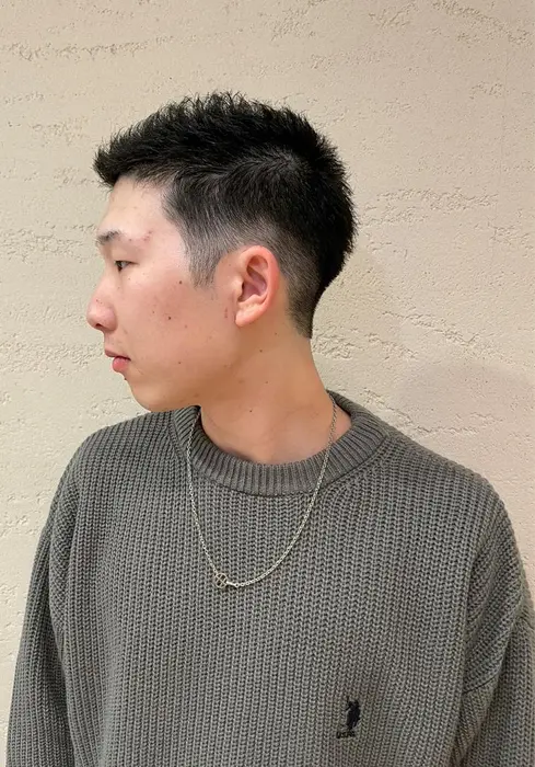 坊主からそのまま伸びていた髪をフェードで刈り上げてスッキリ 重く溜まっていたトップの髪をを間引き Michio Nozawa Hair Salon Ginza所属 モデル大募集 小夏貴也のヘアカタログ ミニモ