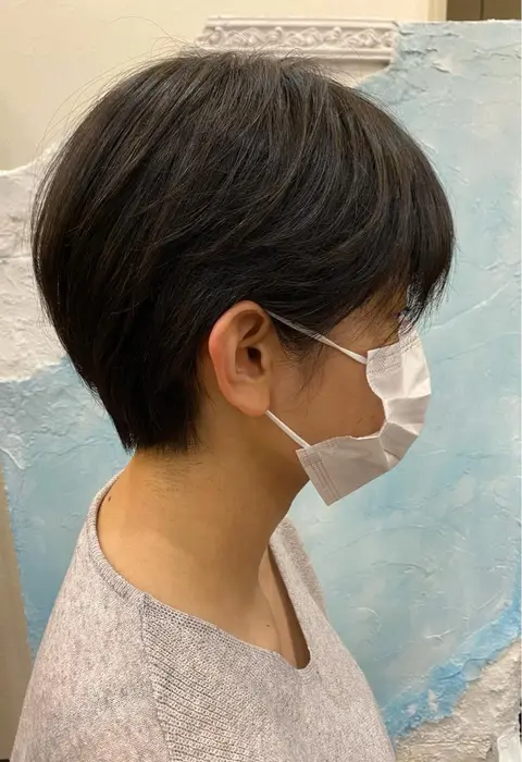 くびれショートです ボリュームが出づらい方にオススメ トップを軽くしているのでアイロンがなくても Ar北千住西口店所属 阿部竜 ショート ミディのヘアカタログ ミニモ