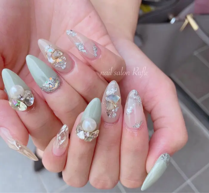 ジェルネイル ネイルデザイン ジェルスカルプ スカルプ 長さ出し 3dアタッカー Nail Salon Rufle所属 Nail Salon Rufleのネイルデザイン ミニモ