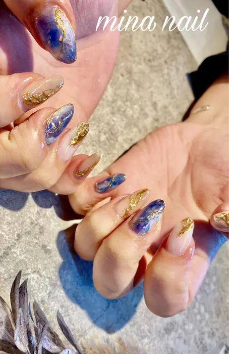 ニュアンスネイル 春ネイル シェルネイル ホイルネイル ミラーネイル マグネットネイル Mina Nail所属 Mina Nailのネイル デザイン ミニモ