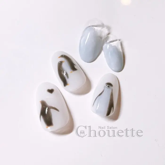 ペンギンに癒されるペンギンの島ネイル Chouette 小俣ゆうこ所属 Chouette 小俣ゆうこのネイル デザイン ミニモ