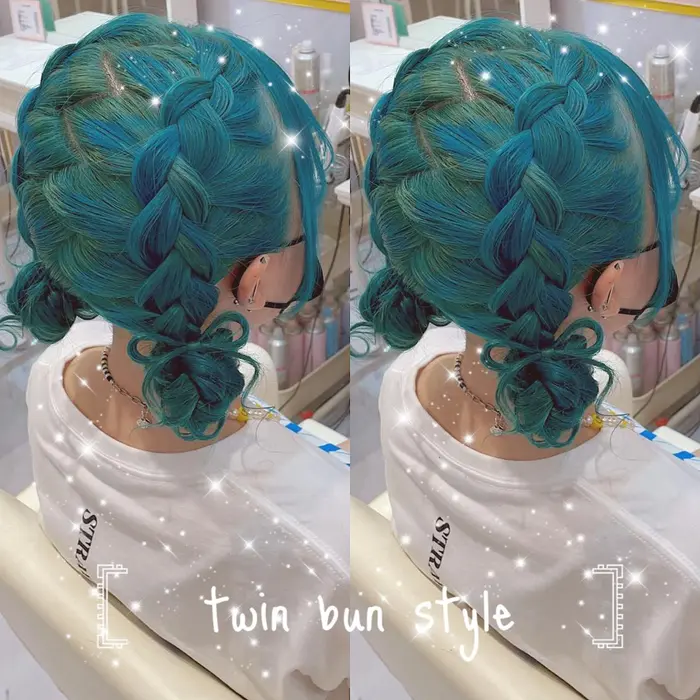 あみこみツインお団子 髪の毛リボン１つ 500 ヘアセットaries新宿駅前東口店所属 Aries新宿東口 Ayumiのヘア カタログ ミニモ