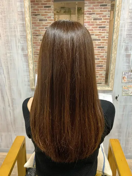 黒に近い色からトーンアップで明るめのブラウンにさせていただきました ブラウンでもオレンジを多 Kaminote所属 竹林 奈美のヘア カタログ ミニモ