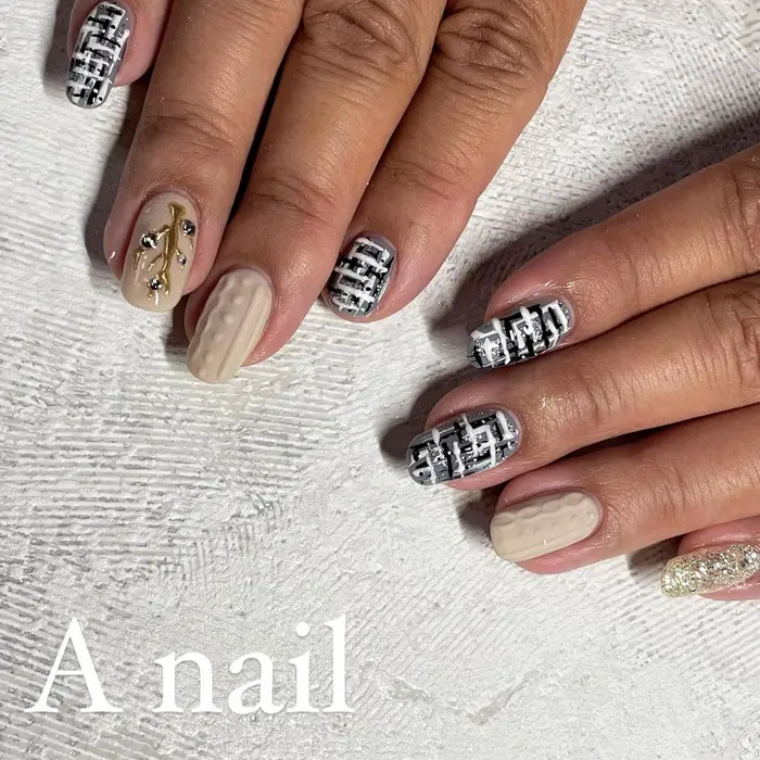 ありがとうございました ネイル ネイルデザイン 冬ネイル トレンドネイル ツイード Anail所属 A Nailのネイルデザイン ミニモ ありがとうございました ネイル ネイルデザイン 冬ネイル トレンドネイル ツイード Anail所属 A Nailのネイルデザイン ミニモ