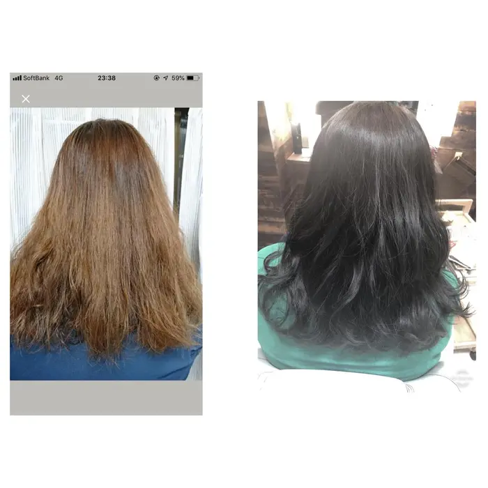Before After ブリーチなしのグラデーションのシルバーです 資生堂の薬剤も使っていますので Espoir所属 小林 由依 のヘアカタログ ミニモ