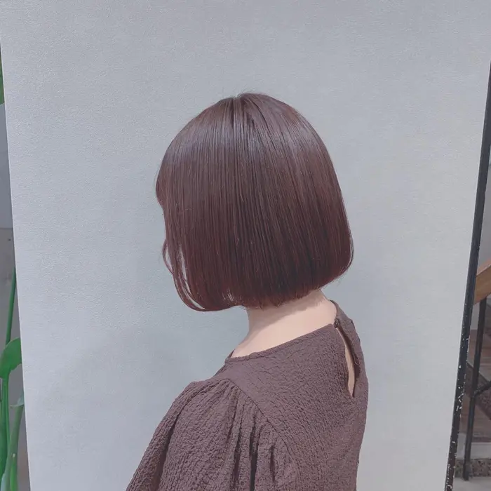 ミニボブ ワインレッド Litzy By Khair所属 内田 真希 ショート ピンクカラー のヘアカタログ ミニモ