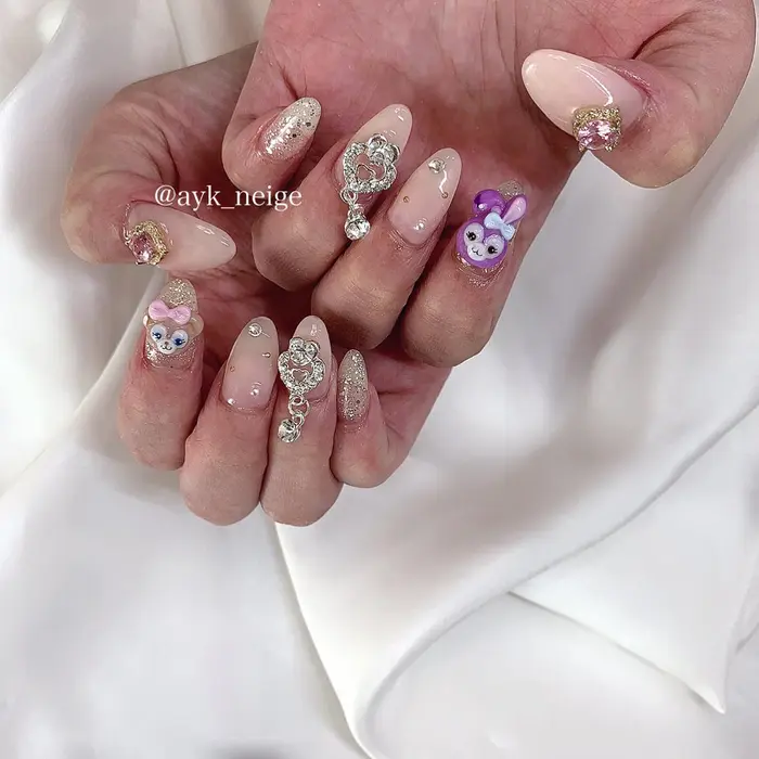 韓国のパーツ可愛い N Eige Nail Private Salon N Eige Nail所属 大谷 綾香のネイル デザイン ミニモ 韓国のパーツ可愛い N Eige Nail Private Salon N Eige Nail所属 大谷 綾香のネイル デザイン ミニモ