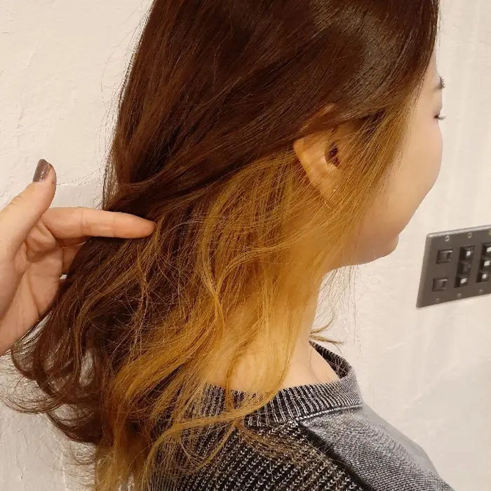 ガッツリインナー 上と色の差があるのでわかりやすいカラー Naphair Scoya所属 カットモデル募集 宮下 柚耶のヘア カタログ ミニモ