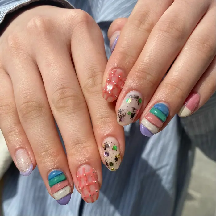 Dress Nail Eyelash 三国店所属 まつおか ありさのネイルデザイン ミニモ