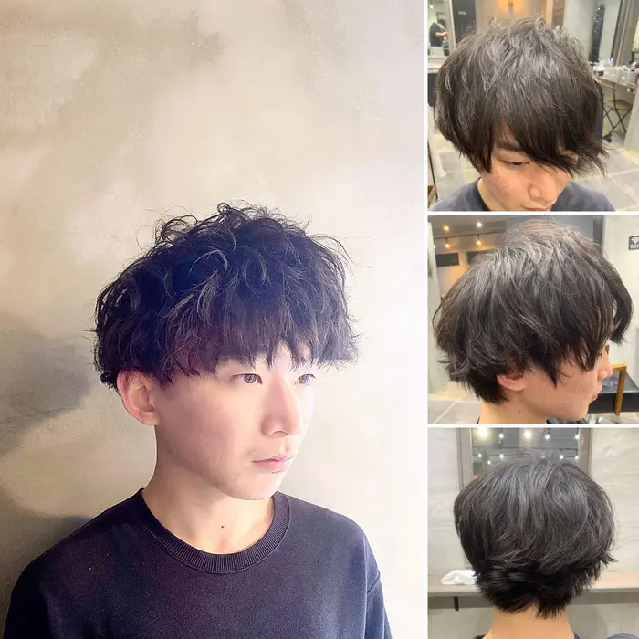 サイド バック一周ツーブロック 長さは変えずにスパイラルパーマをかけてます メンズ専門 Shabbi シャビ 所属 小島 俊哉のヘアカタログ ミニモ