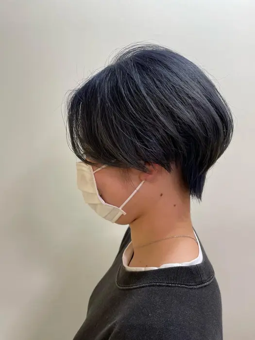 ハンサムショートにネイビーブラックでよりクールになります Lucido Style By Hair Garden Resort所属 左波 元希のヘア カタログ ミニモ