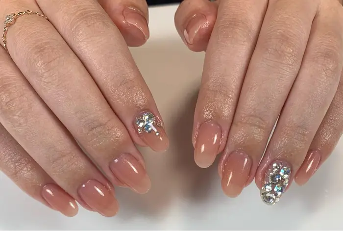 カラージェルの上から パールジェルを重ね塗り ストーンアートは別途料金 0から Nail Salon J A M所属 ネイルサロン J A Mの ネイルデザイン ミニモ カラージェルの上から パールジェルを重ね塗り ストーンアートは別途料金 0から Nail Salon J A M所属 ネイルサロン J A Mの ネイルデザイン ミニモ