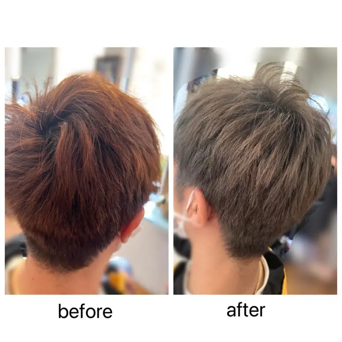 メンズカラー 強い赤みを消すカラー Share Salon Tendre Reve テンドルレーヴ 所属 Tendre Reveのマツエクデザイン ミニモ