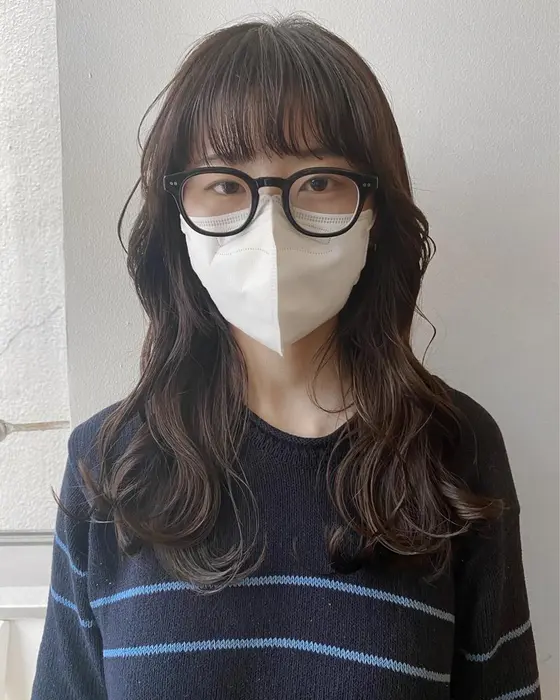 ワンカール前髪パーマ ぱっつんでも前髪パーマ Bottoms所属 アンニュイ ヘアーyuukiのヘアカタログ ミニモ